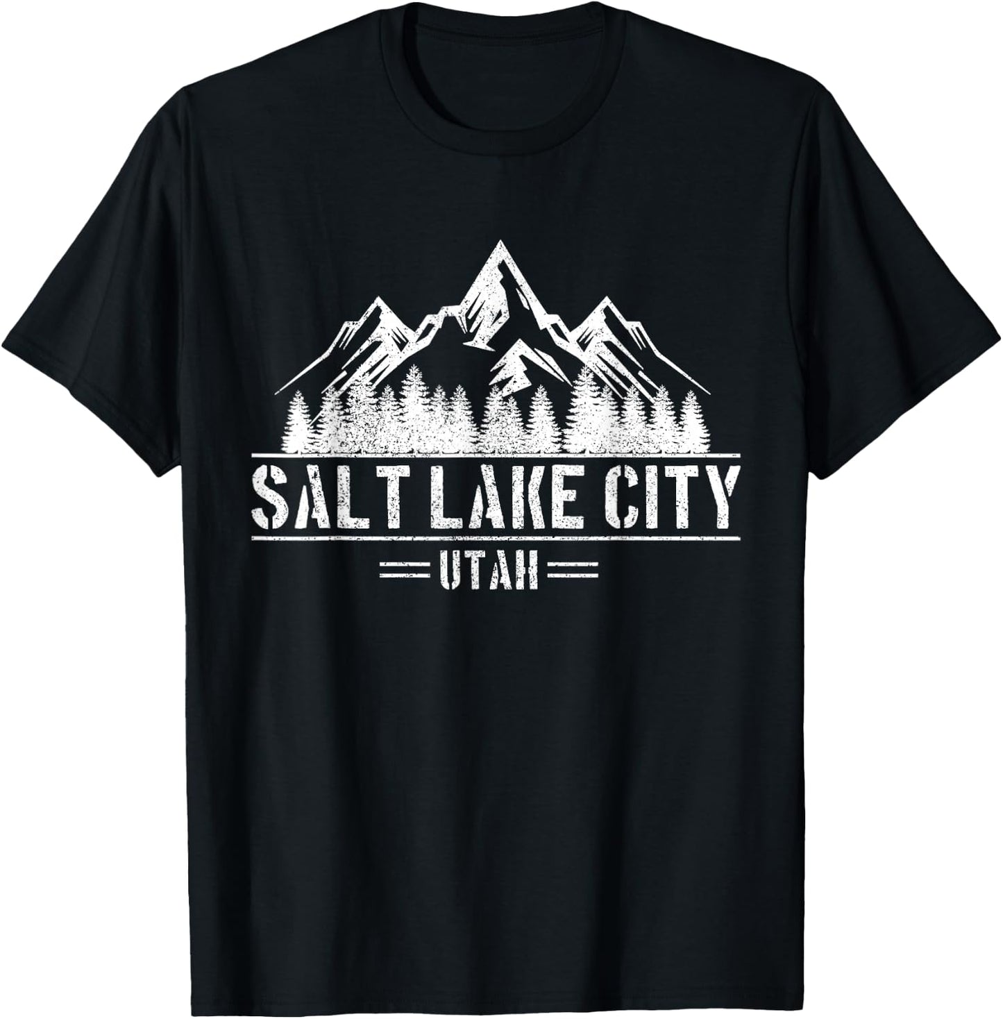 Salt Lake City Utah Mountains Nature Souvenir Gift T-Shirt - T-Shirt | Black