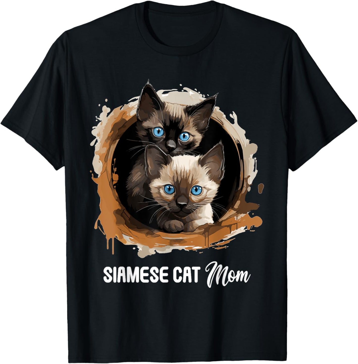 Siamese Cat Mom Siamese Cat T-Shirt - T-Shirt | Black