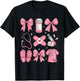 Nurse Valentines Day Coquette Bow Valentine Nurse RN PCT CNA T-Shirt - T-Shirt | Black