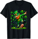 St Patricks Day Boy Men Football Costume Dabbing Leprechaun T-Shirt - T-Shirt | Black