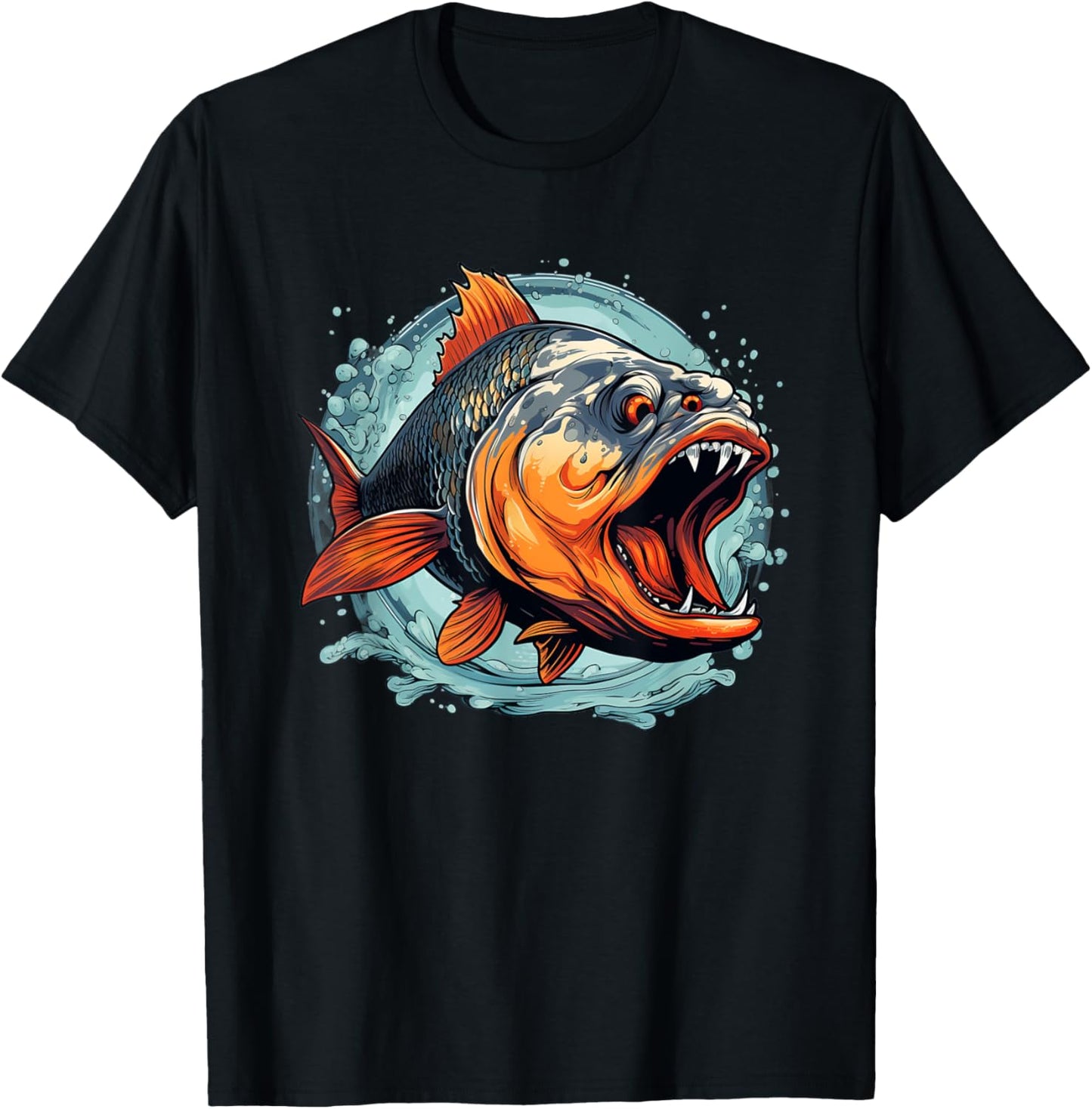Cool Monster Fish for Piranha Lovers T-Shirt - T-Shirt | Black
