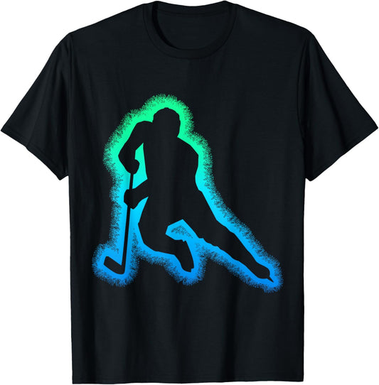 Hockey Ice Hockey Boys Kids Youth , Small, Black T-Shirt - T-Shirt | Black