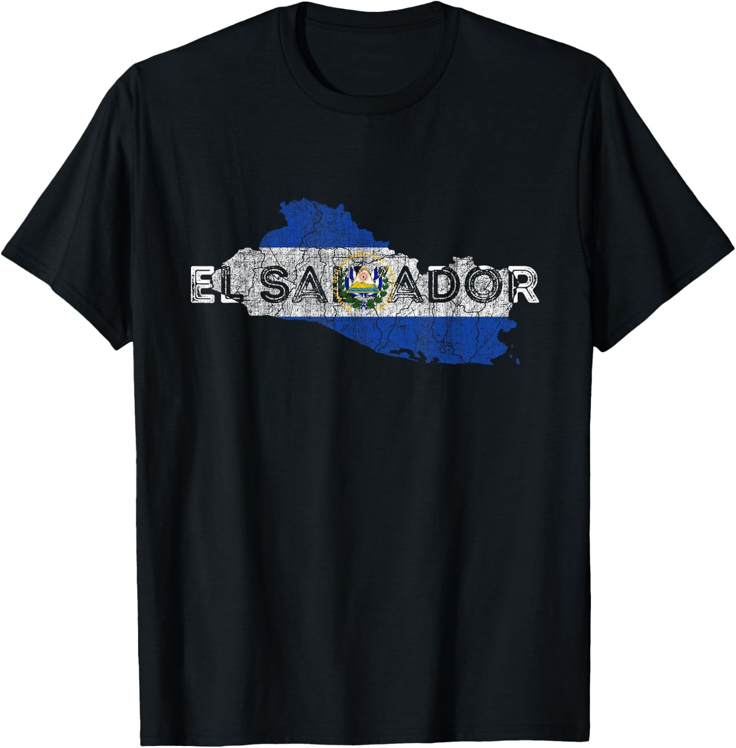 Salvadoran Map and Flag - Desperate El Salvador T-Shirt - T-Shirt | Black