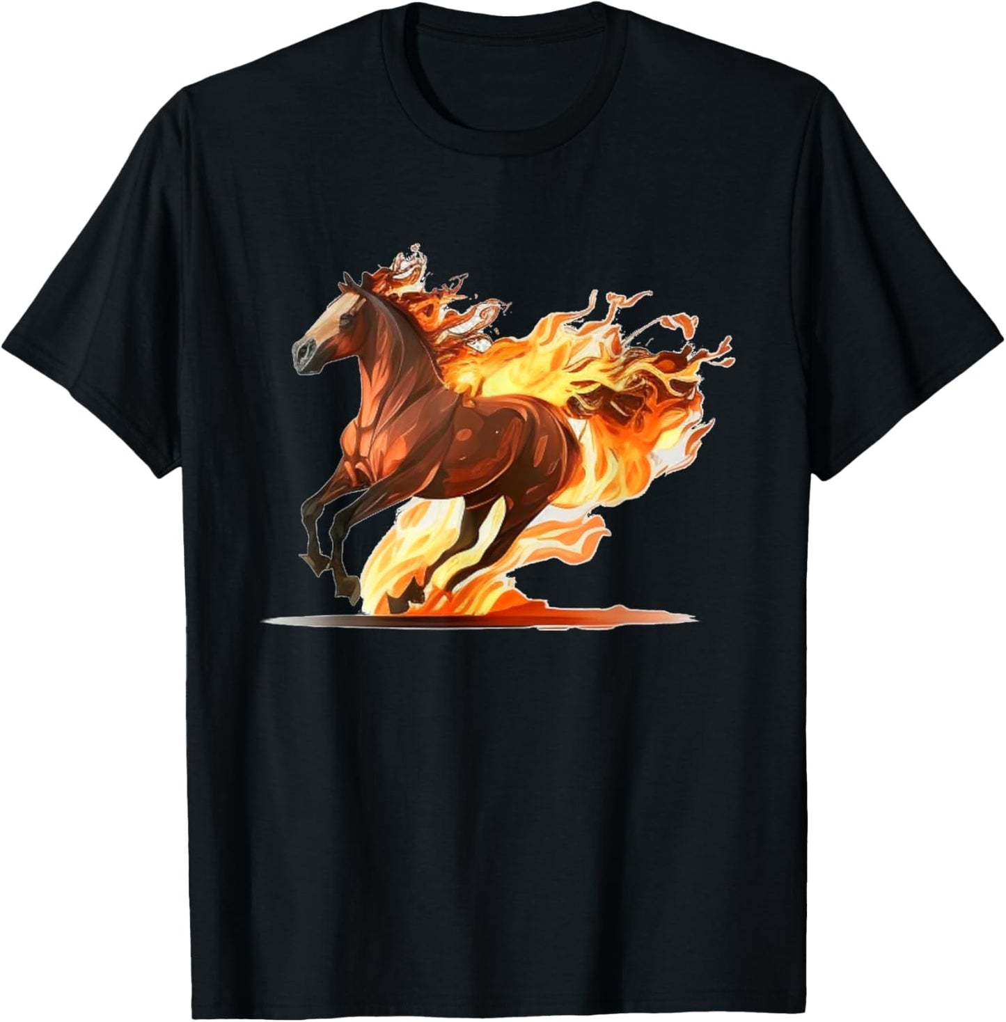 Love Fire Horse for running Horse Lovers T-Shirt - T-Shirt | Black