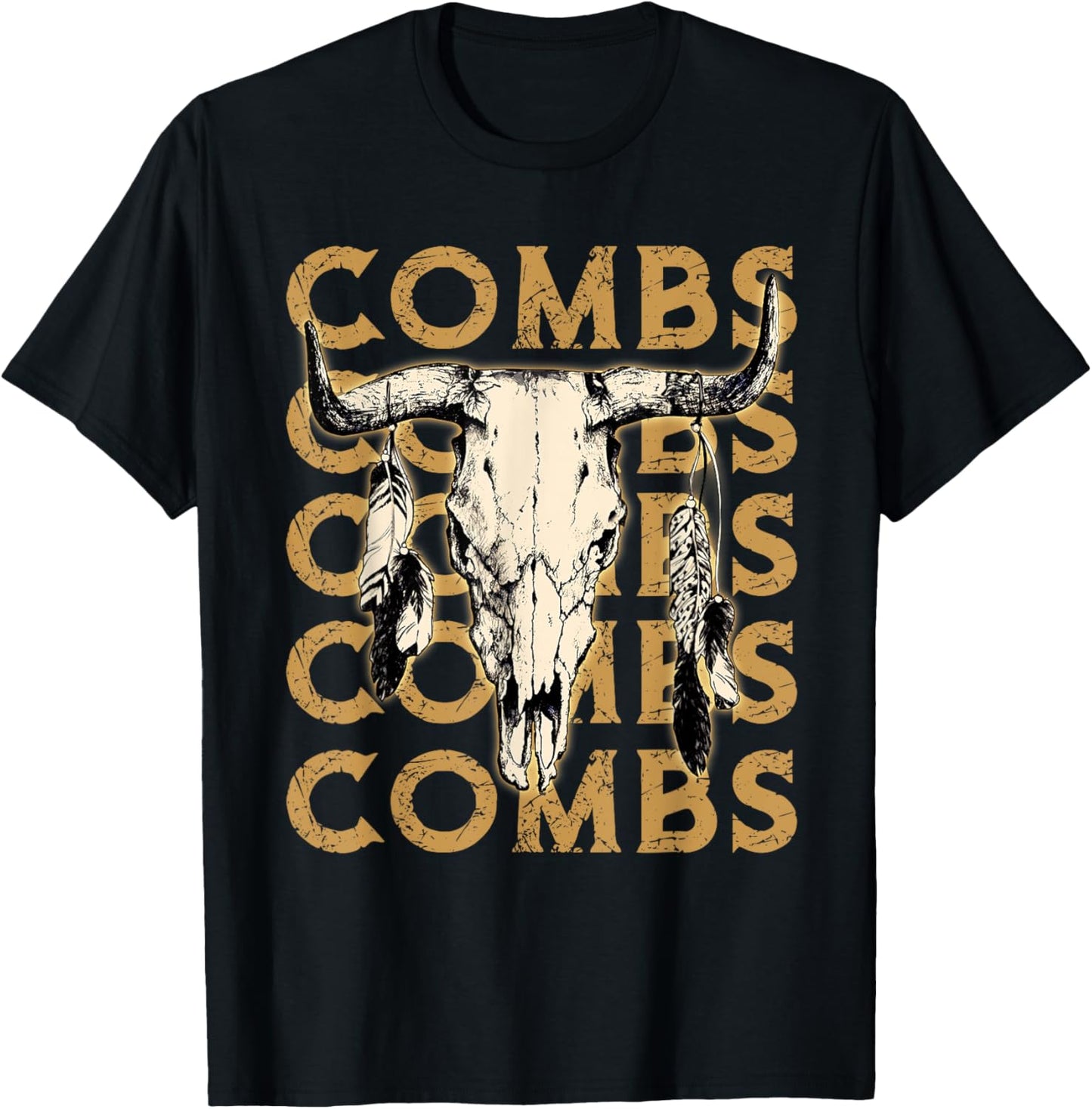 Vintage Last Name Combs Proud Funny Costume Lovers Awesome T-Shirt - T-Shirt | Black