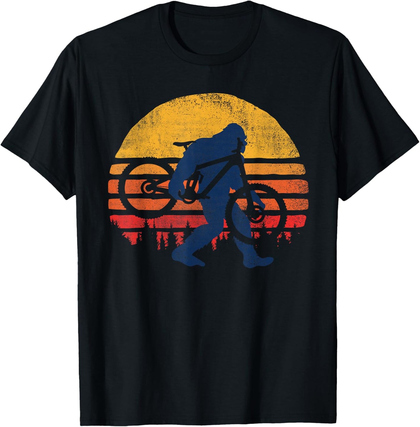 Bigfoot Bike - Funny MTB Graphic T-Shirt - T-Shirt | Black