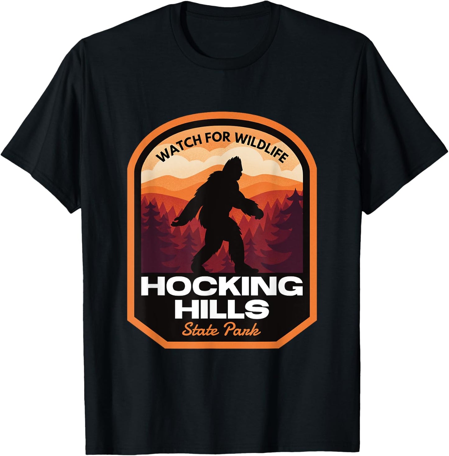 Hocking Hills State Park Bigfoot T-Shirt - T-Shirt | Black