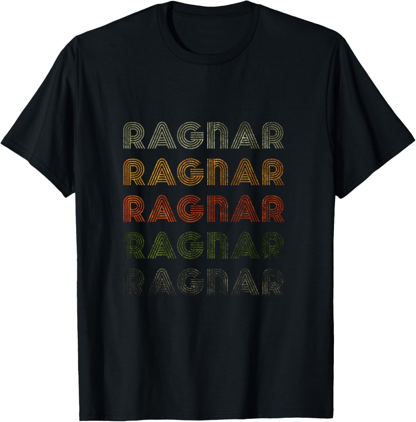 Love Heart Ragnar Grunge Vintage Style Black Ragnar T-Shirt - T-Shirt | Black