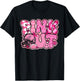 Retro Groovy Pink Out Football Breast Cancer Awareness T-Shirt - T-Shirt | Black