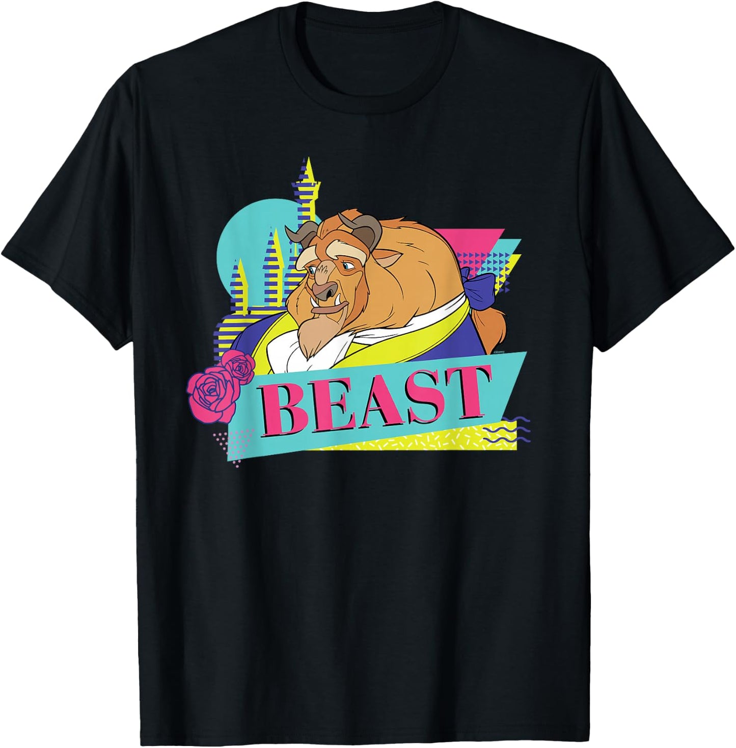 Disney Beauty and the Beast Retro Couples Matching Beast T-Shirt - T-Shirt | Black
