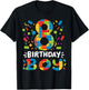 Kids 8 Years Old Building Blocks Builder 8th Birthday Boys T-Shirt - T-Shirt | Black