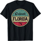 Orlando Florida Vintage 70's 80's Retro Style Men Women Kids T-Shirt - T-Shirt | Black