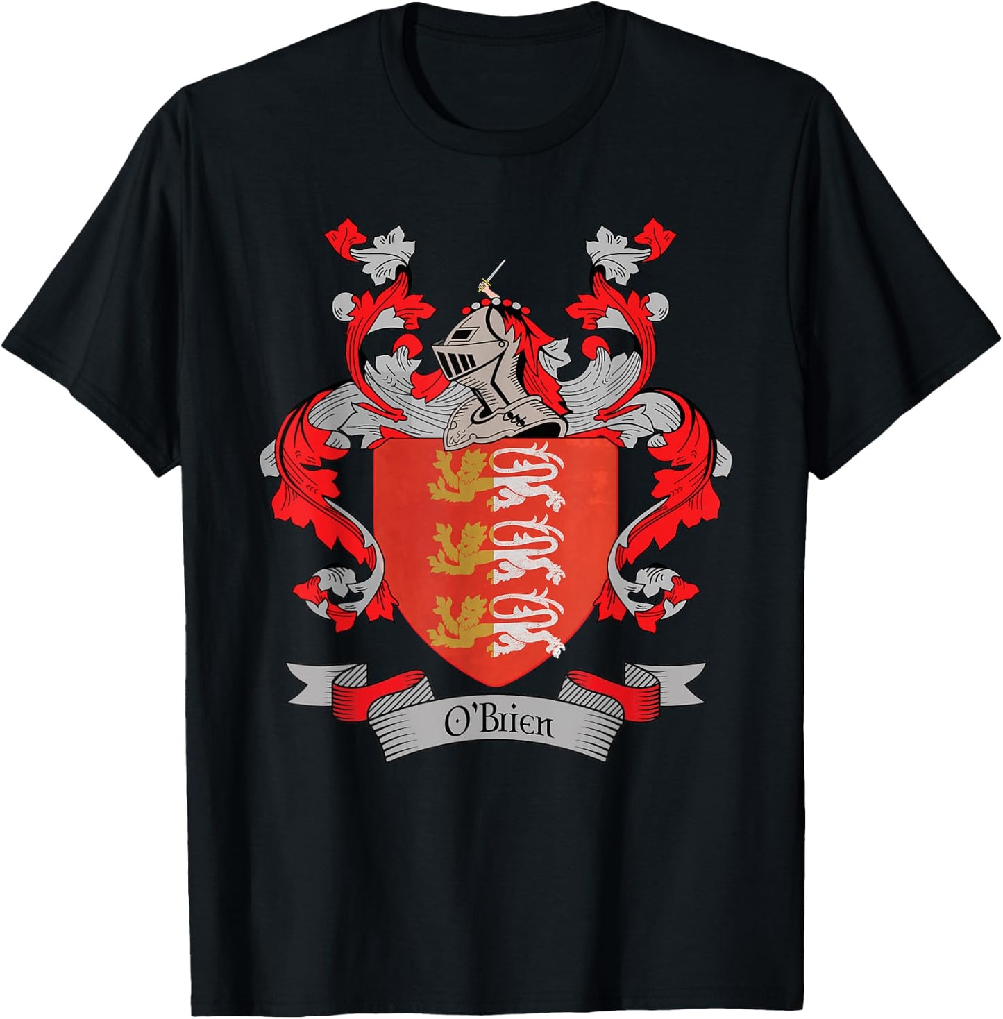 O'Brien Coat of Arms | O'Brien Surname Family Crest T-Shirt - T-Shirt | Black