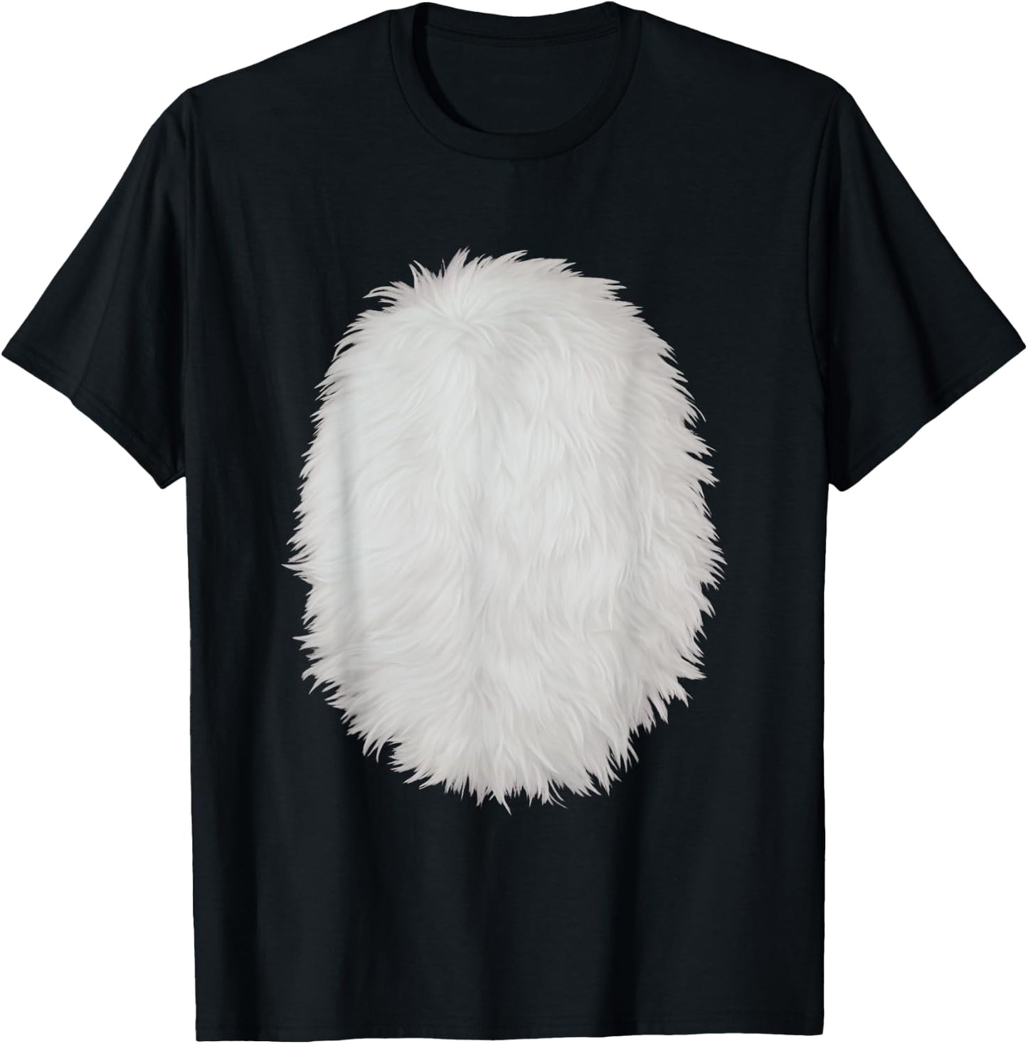 White Belly Costume DIY Cosplay Panda Bear Cat Skunk Deer T-Shirt - T-Shirt | Black