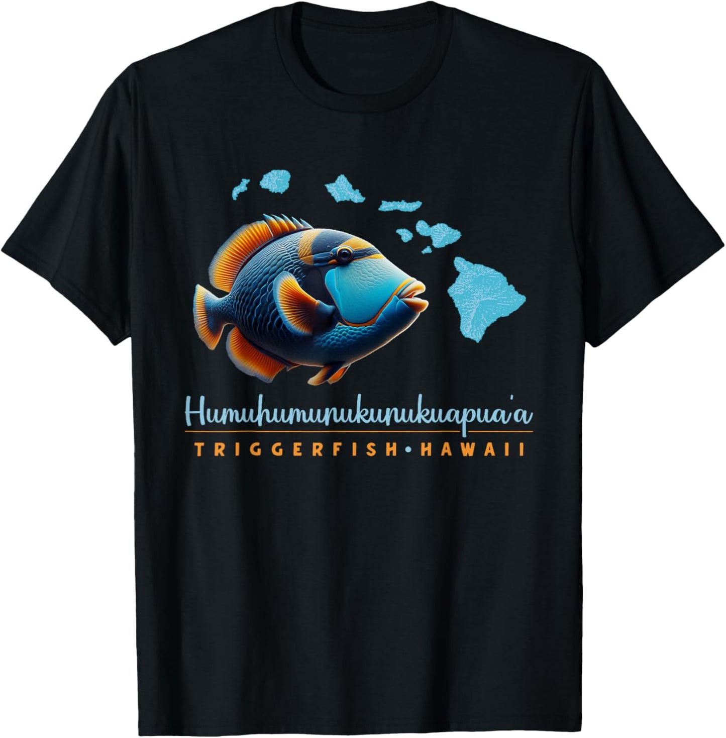 Humuhumunukunukuapua'a Triggerfish Hawaii Hawaiian Fish T-Shirt - T-Shirt | Black