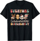 Everyone Communicates Differently Autism Awareness Christmas T-Shirt - T-Shirt | Black