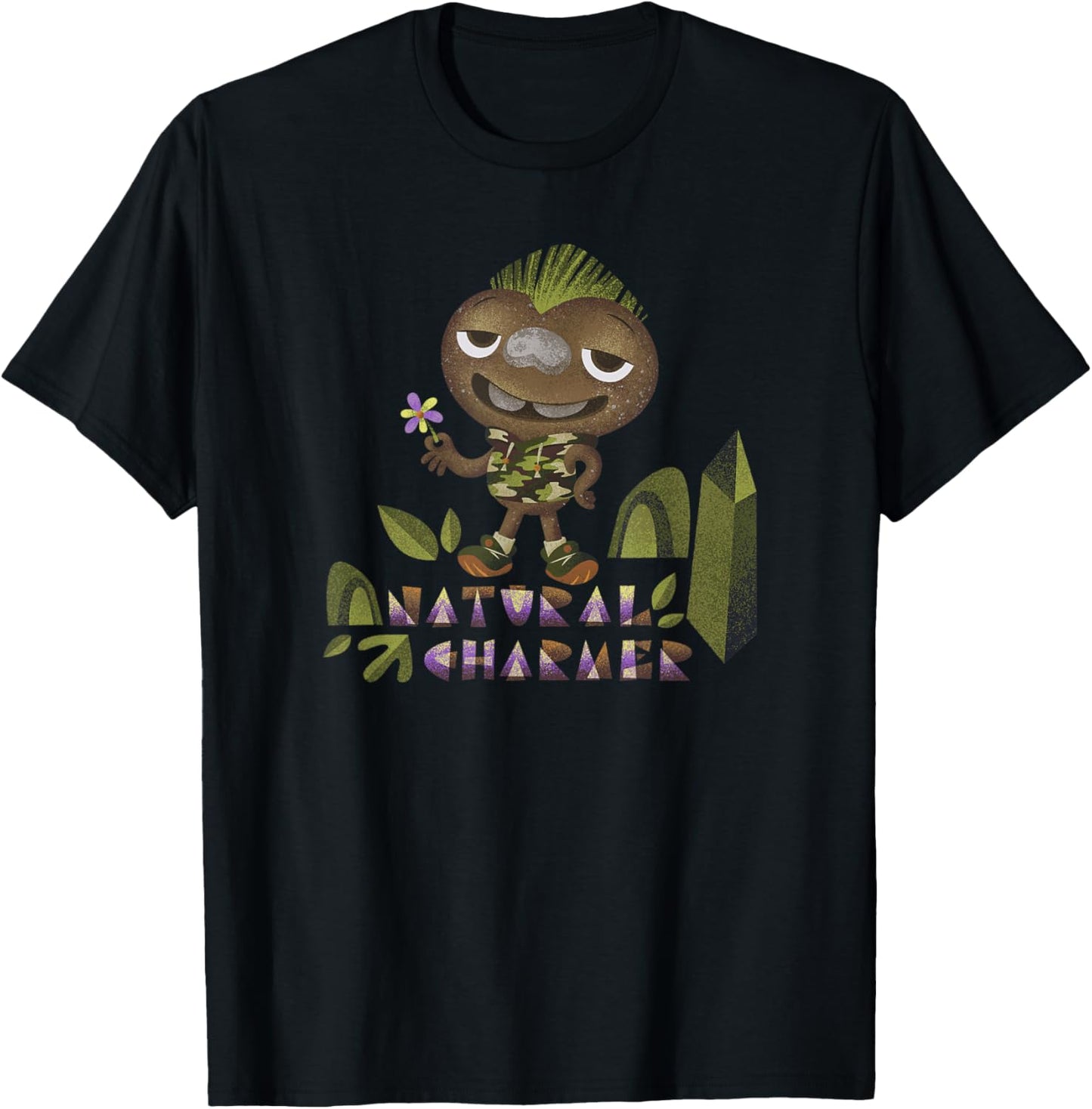 Disney Pixar Elemental Natural Charmer Clod Portrait T-Shirt - T-Shirt | Black