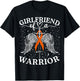 Girlfriend Of A Warrior Kidney Cancer Awareness Support T-Shirt - T-Shirt | Black