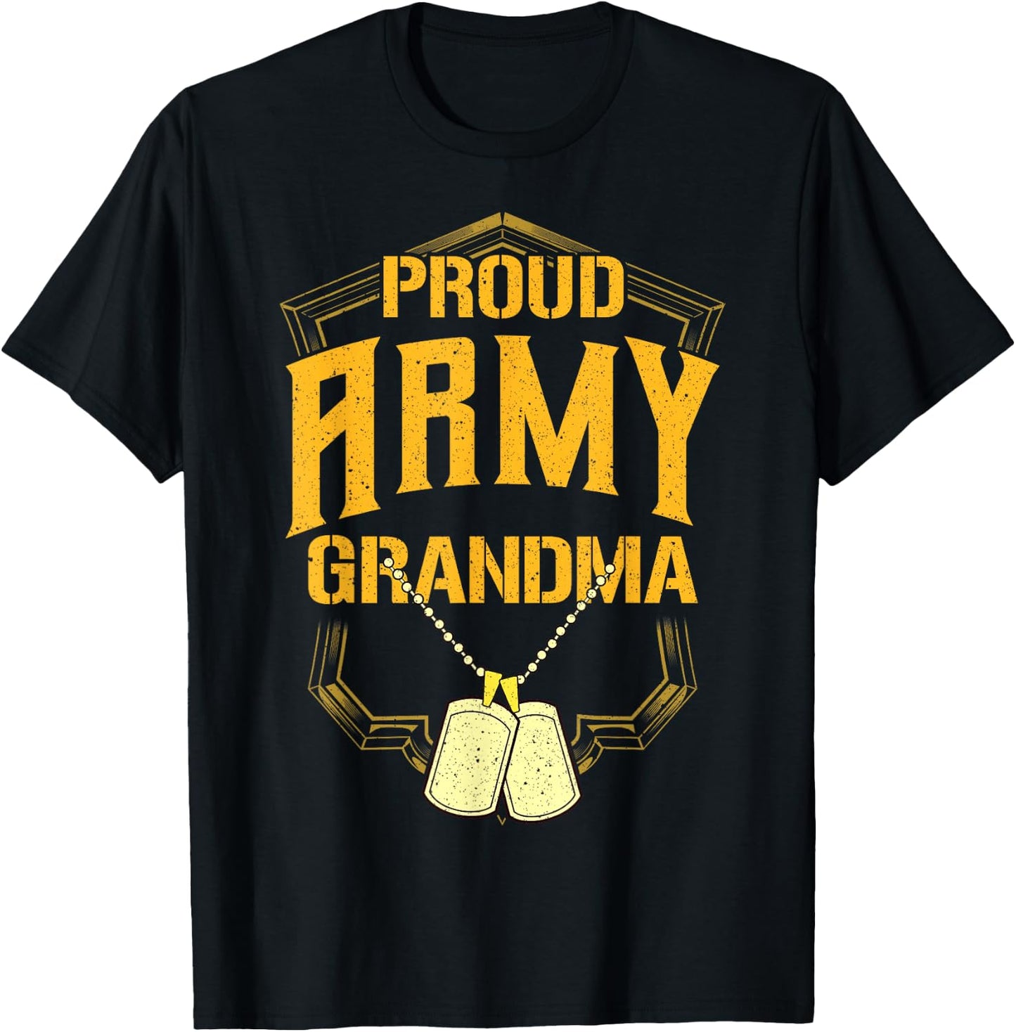 Proud Army GrandMa Shirt Military Pride T Shirt T-Shirt - T-Shirt | Black