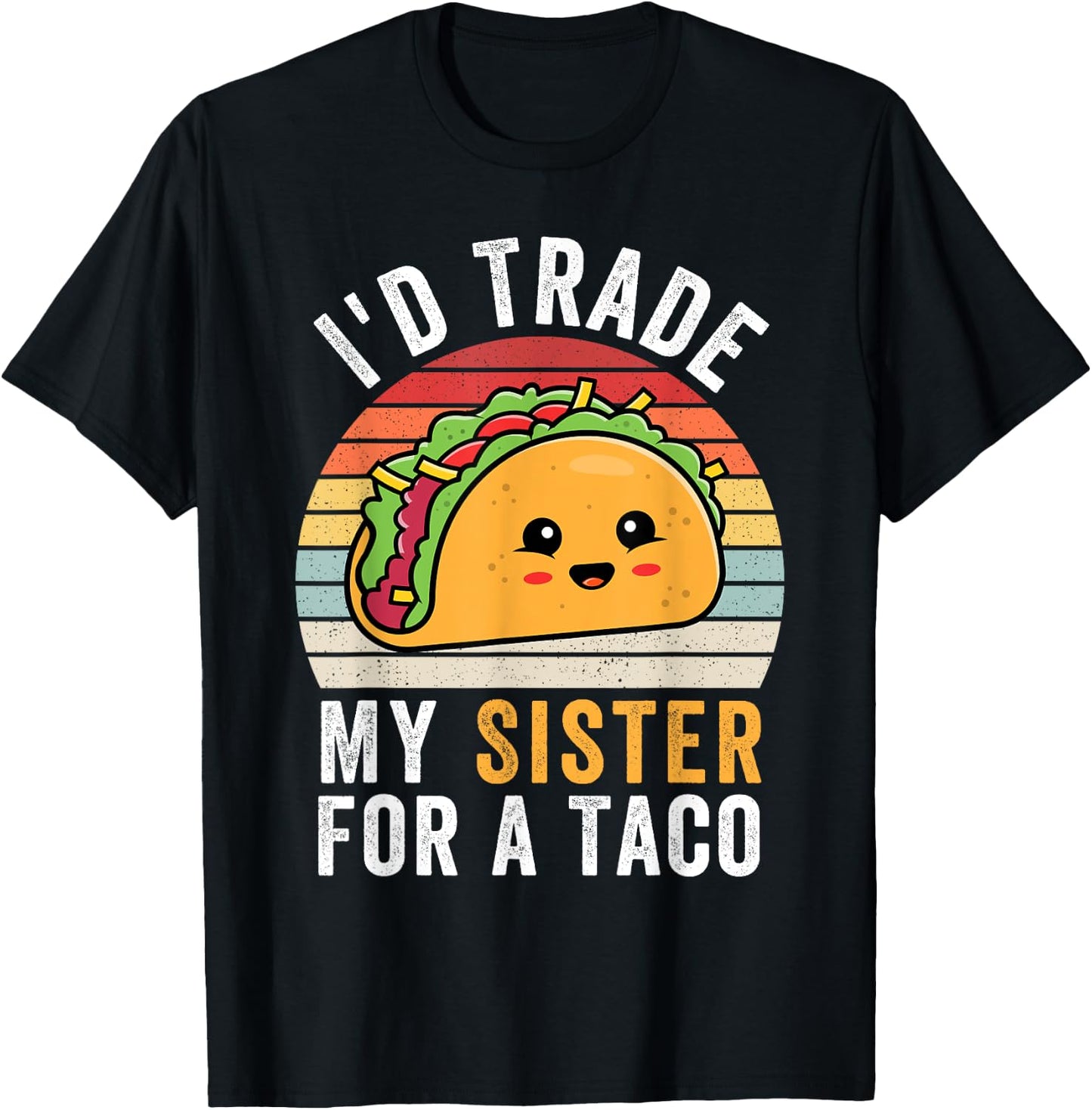 I'd Trade My Sister For A Taco Funny Taco Cinco De Mayo Boys T-Shirt - T-Shirt | Black