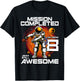 8th Birthday Astronaut 8 Years Old Outer Space Birthday T-Shirt - T-Shirt | Black