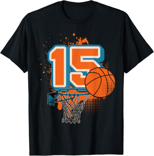 15th Birthday Boy Basketball Player Basketball 15 Years Old