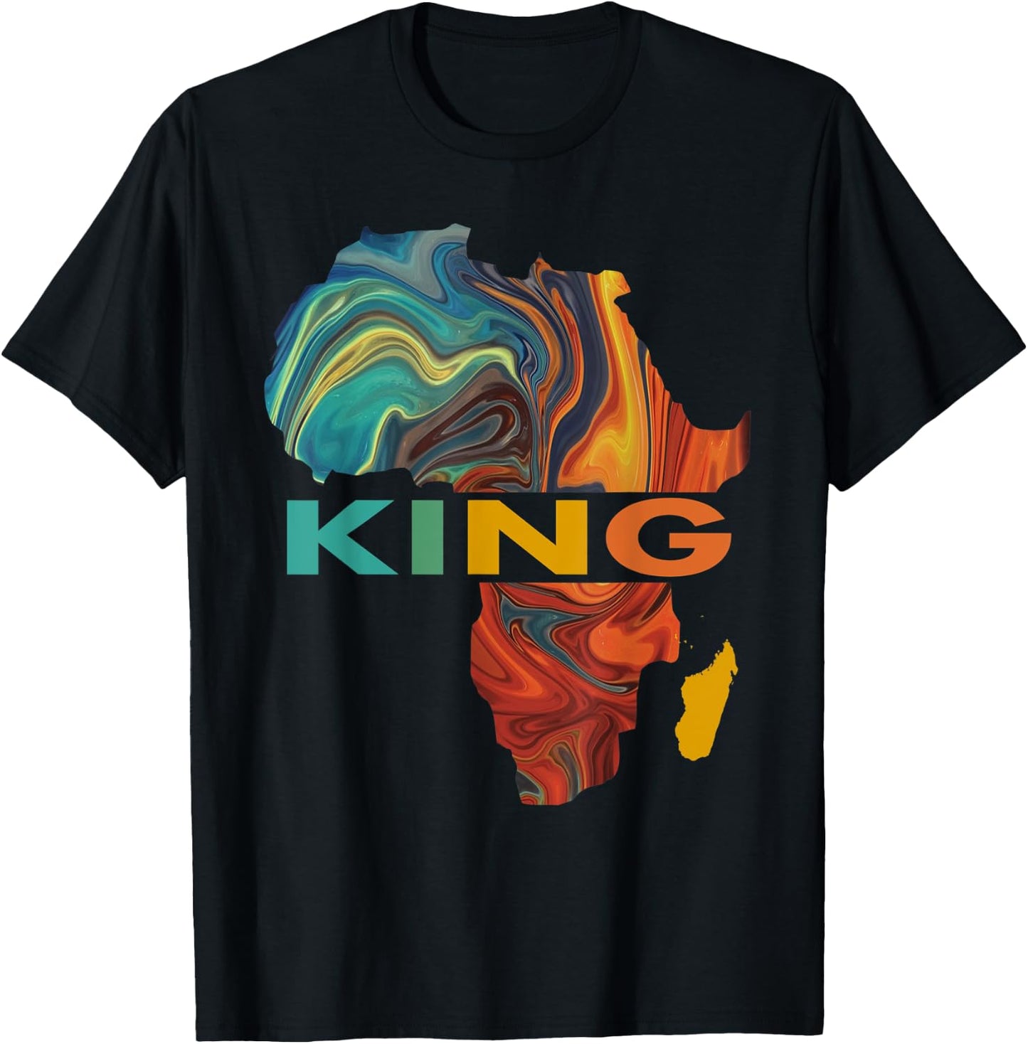 African continent King Men Art T-Shirt - T-Shirt | Black