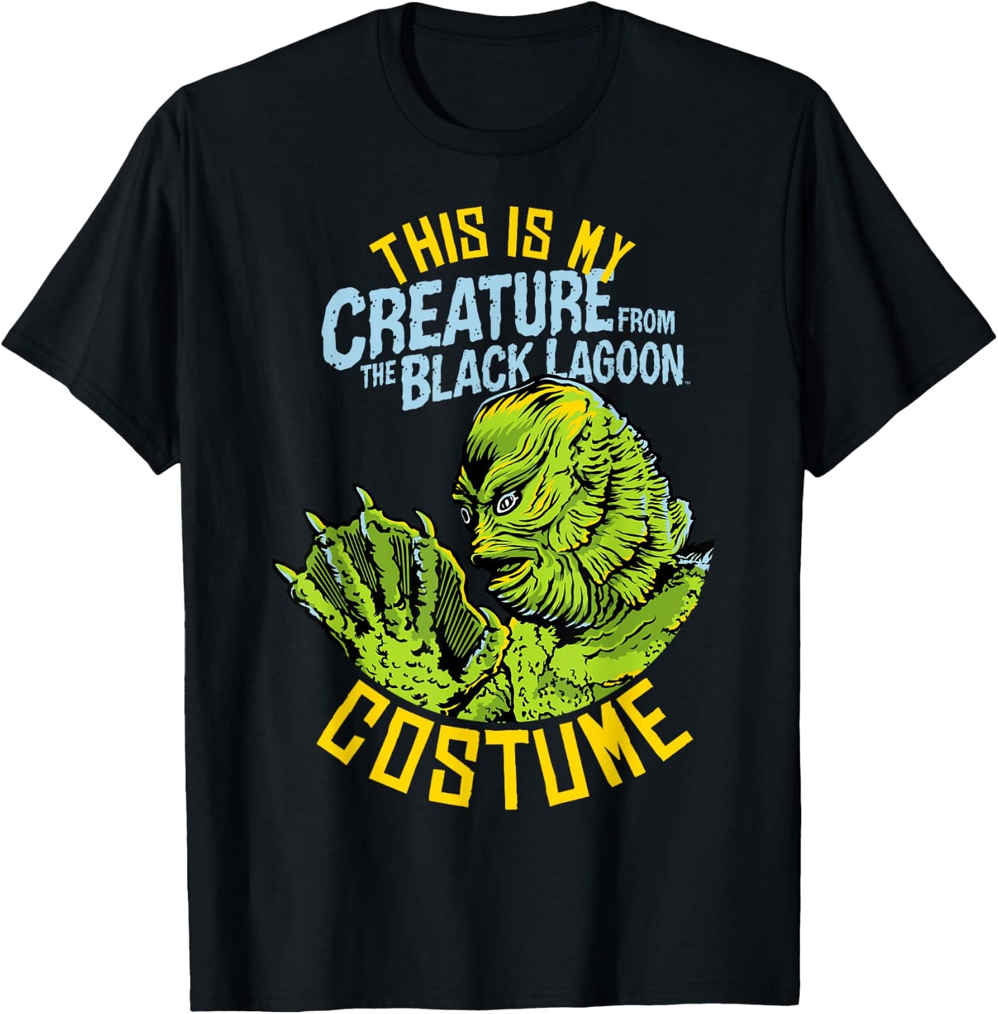 Universal Monsters Creature From The Black Lagoon Costume T-Shirt - T-Shirt | Black