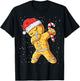 Gingerbread Man Dabbing Cool Christmas Cookie Dab Xmas Kids T-Shirt - T-Shirt | Black