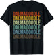 Dalmadoodle Retro T-Shirt - T-Shirt | Black