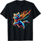Heroic Kitten Super Cat Superhero Cute Vibrant Adorable Art T-Shirt - T-Shirt | Black