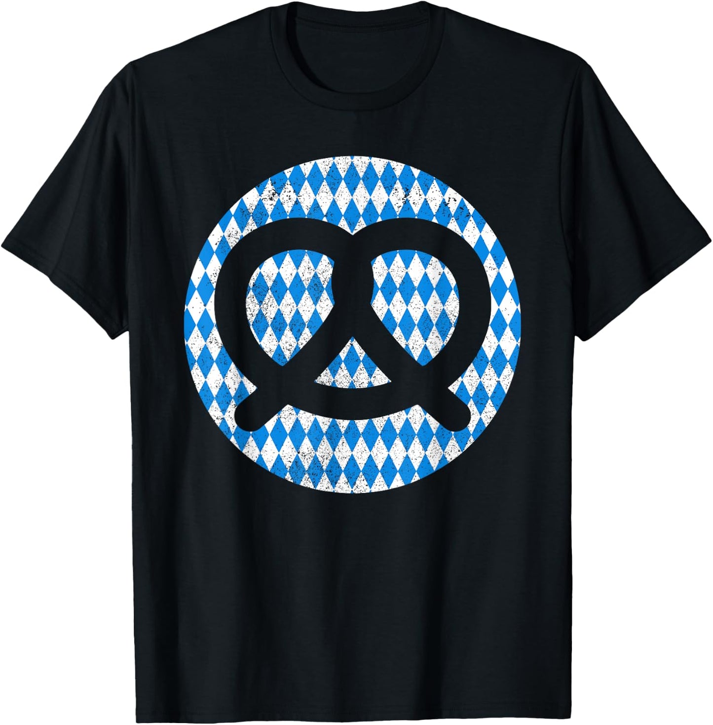 Oktoberfest Bavarian Flag Pretzel Germany Souvenir T-Shirt - T-Shirt | Black