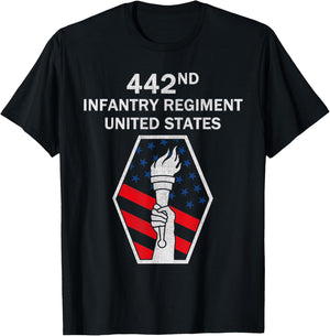 442nd Infantry US Military Combat Infantryman WWII Veteran T-Shirt - T-Shirt | Black