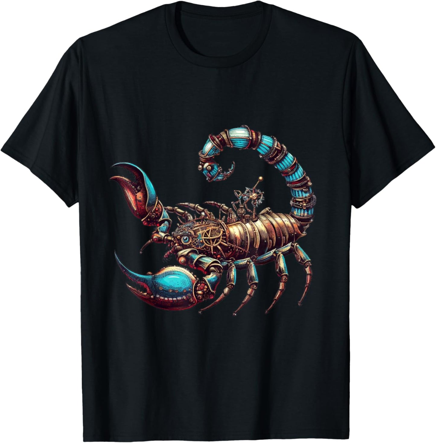 Fierce Steampunk Scorpion T-Shirt - T-Shirt | Black