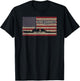 USS Carney DDG-64 Destroyer Ship USA American Flag T-Shirt - T-Shirt | Black