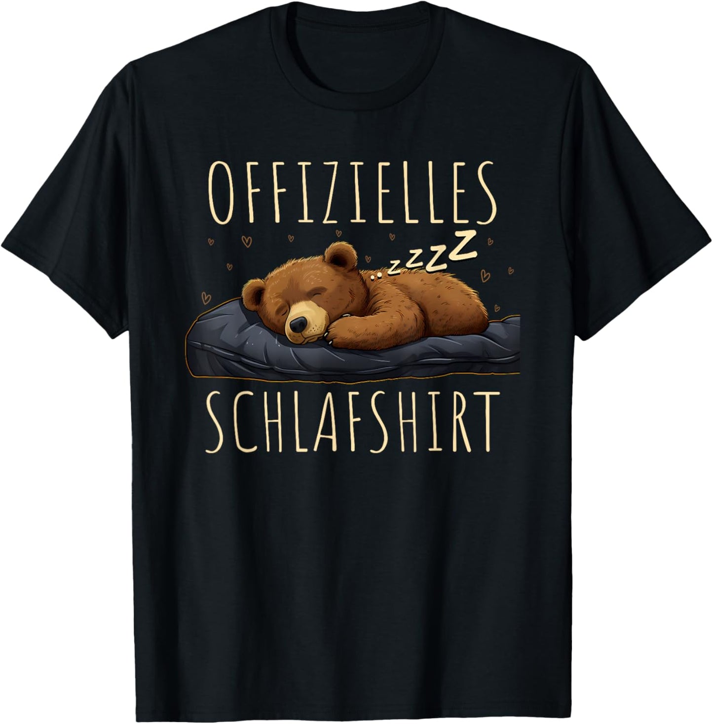 Offizielles Schlafshirt Teddy Herren Damen Pyjama T-Shirt - T-Shirt | Black