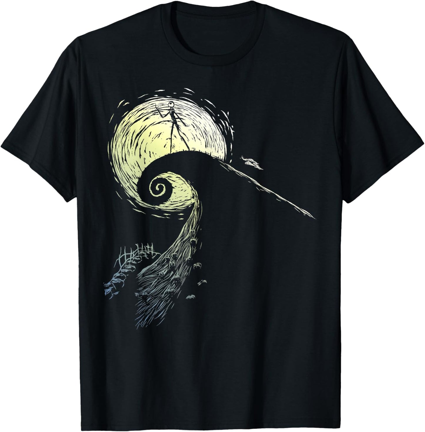Disney The Nightmare Before Christmas Jack Spiral Hill T-Shirt - T-Shirt | Black