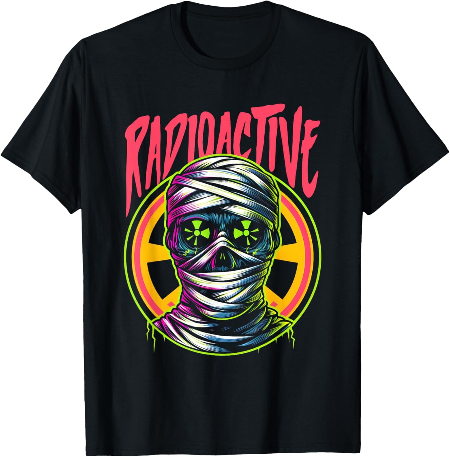 Radioactive Mummy - Vintage Spooky Monster Halloween Costume T-Shirt - T-Shirt | Black