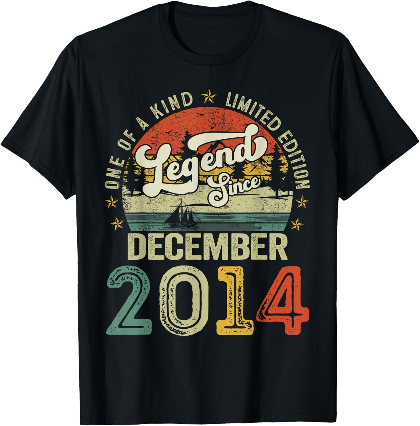 Legends Since December 2014 Vintage Retro 10th Birthday Boys T-Shirt - T-Shirt | Black