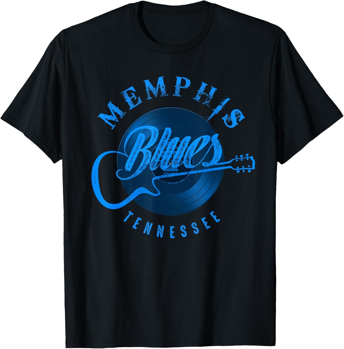 American City Memphis Tennessee Music Vintage T-Shirt - T-Shirt | Black