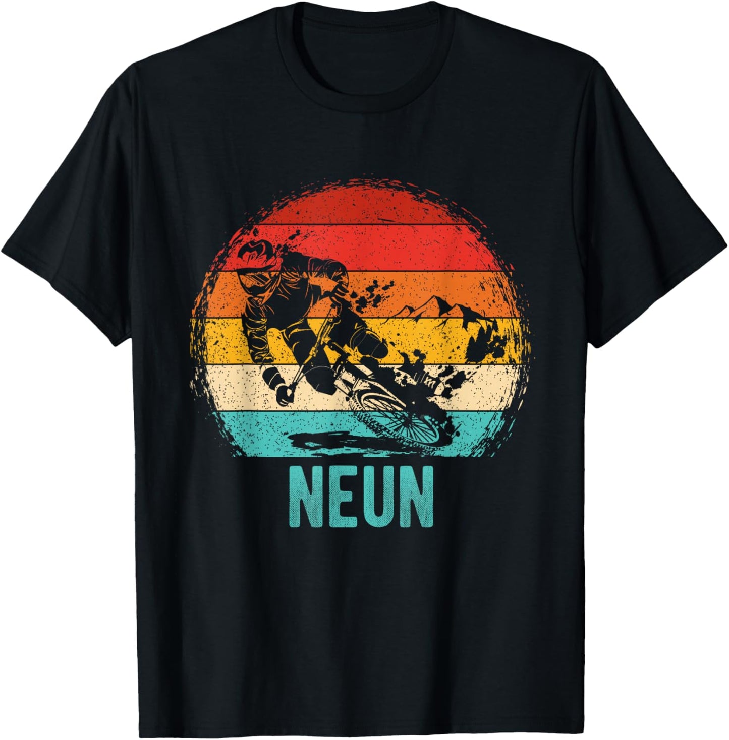 9. Geburtstag Mountainbike T-Shirt - T-Shirt | Black