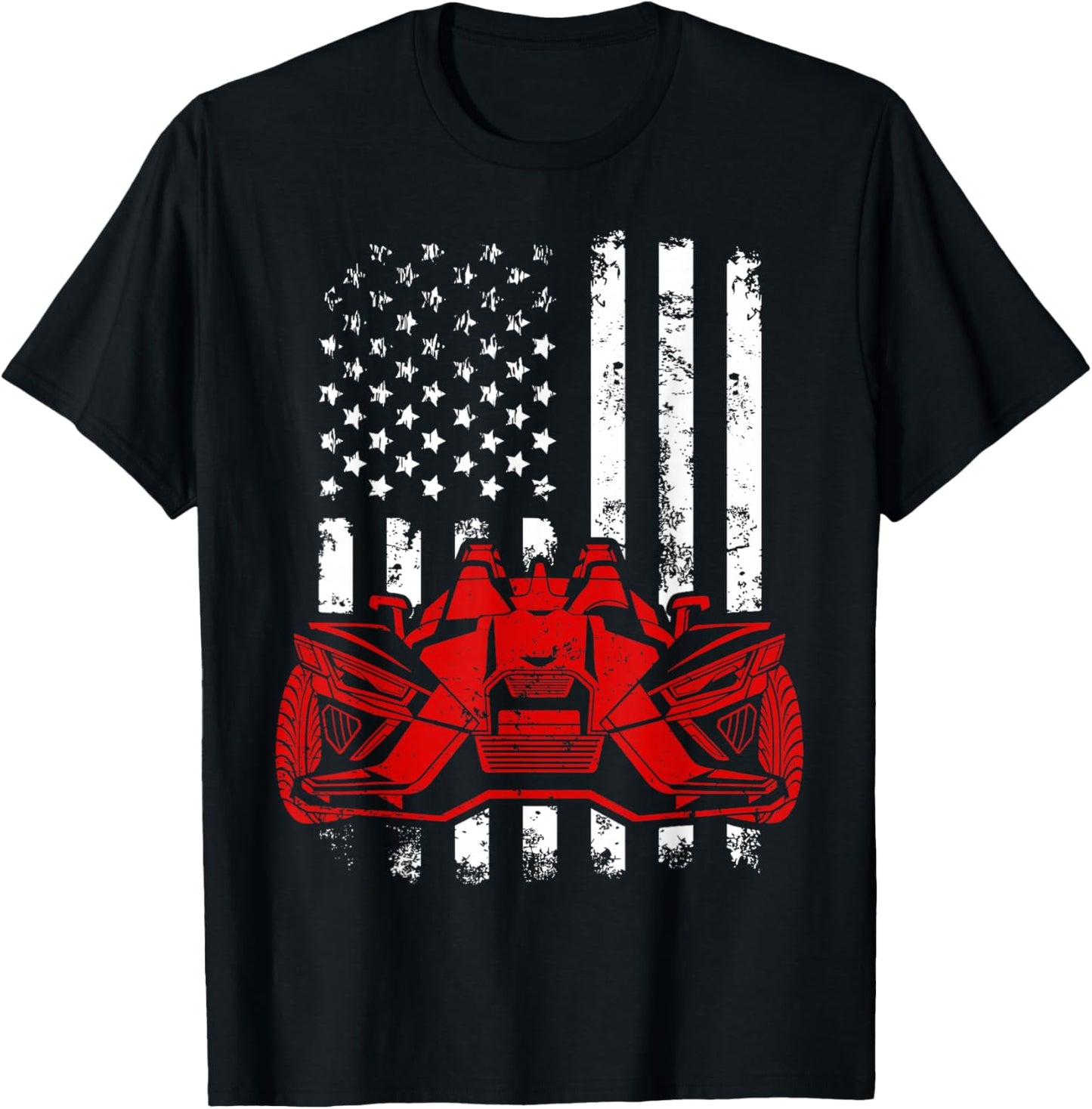 USA Flag Slingshot Car Drivers Lovers American Sling shot T-Shirt - T-Shirt | Black