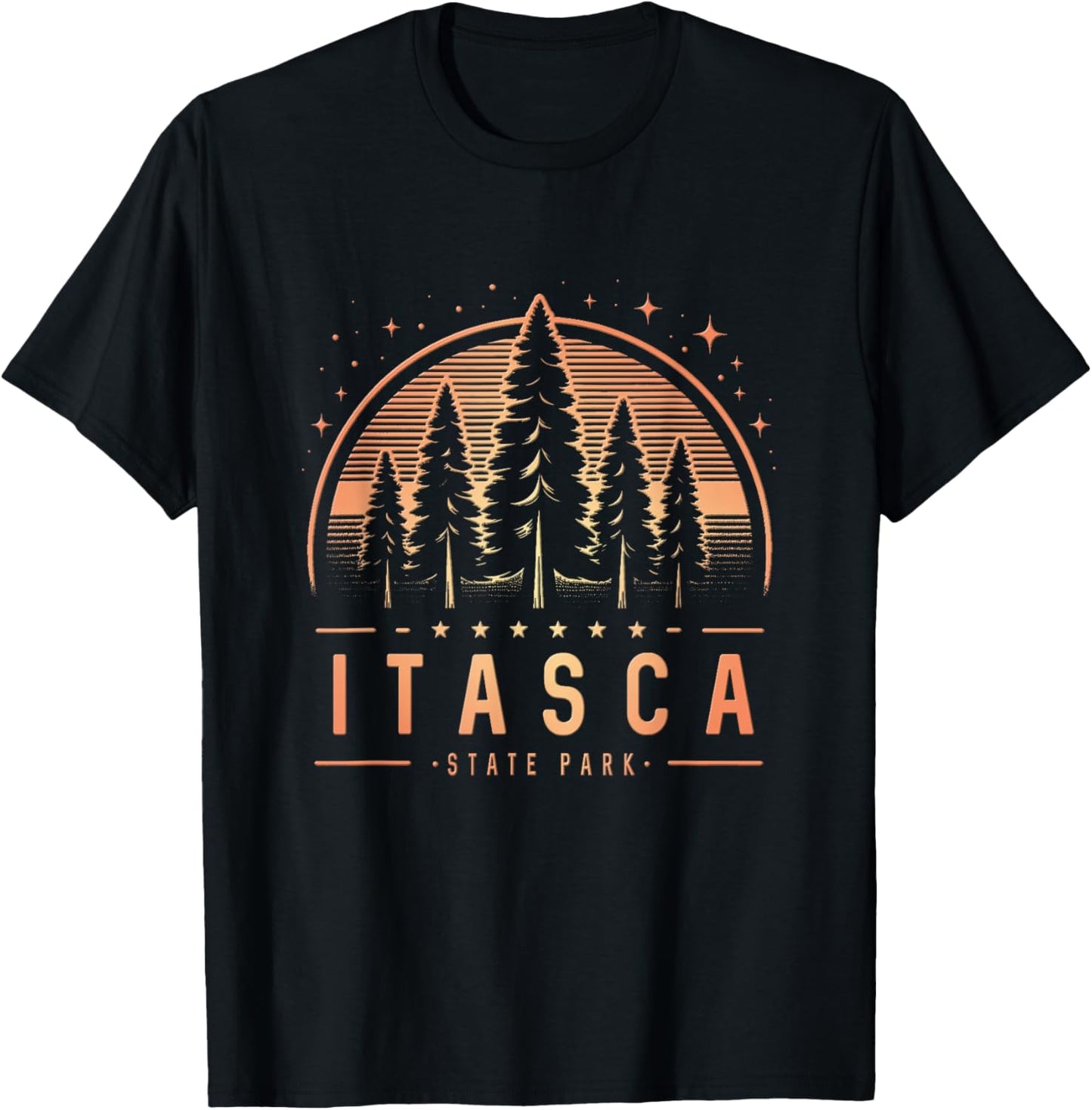 Itasca State Park Minnesota - Itasca State Park MN Trees T-Shirt - T-Shirt | Black