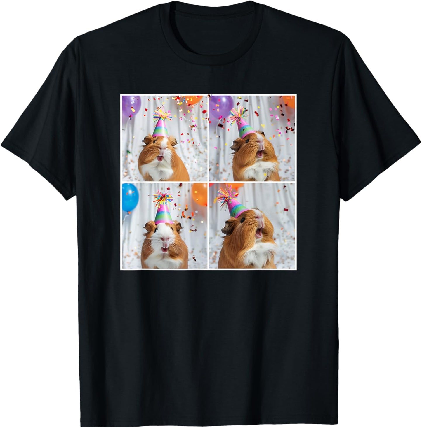 Funny Guinea Pig Face Pet Cavy Mom Guinea Pig Birthday T-Shirt - T-Shirt | Black