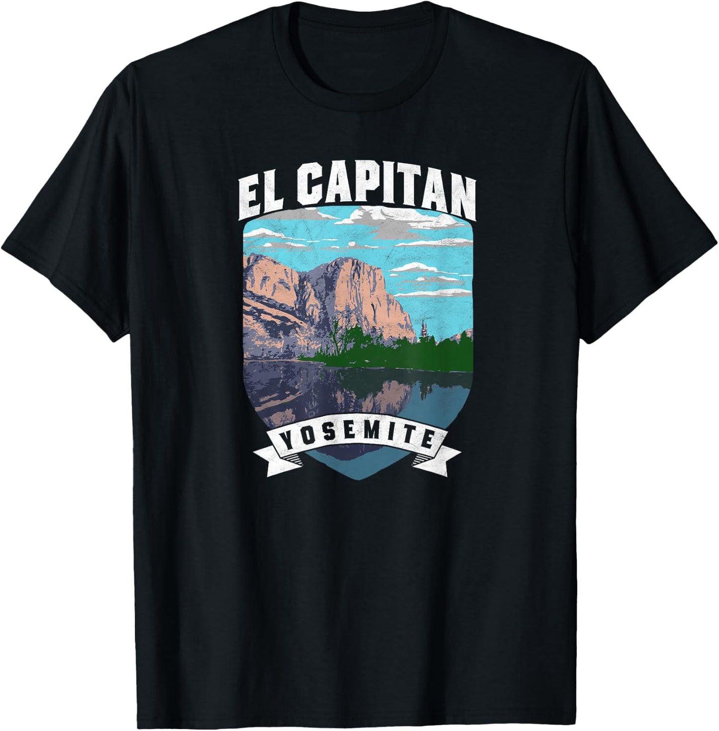 El Capitan Retro Yosemite National Park Vintage Graphic T-Shirt - T-Shirt | Black