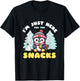 I'm Just Here For The Snacks Christmas Penguin Cookie Lover T-Shirt - T-Shirt | Black