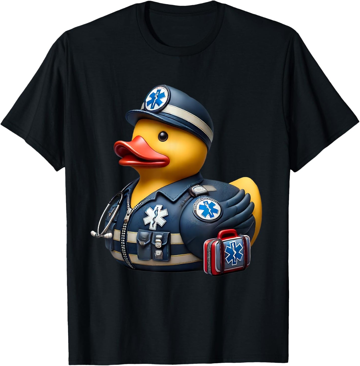 EMT Rubber Duck Paramedic Ducky Duckie T-Shirt - T-Shirt | Black