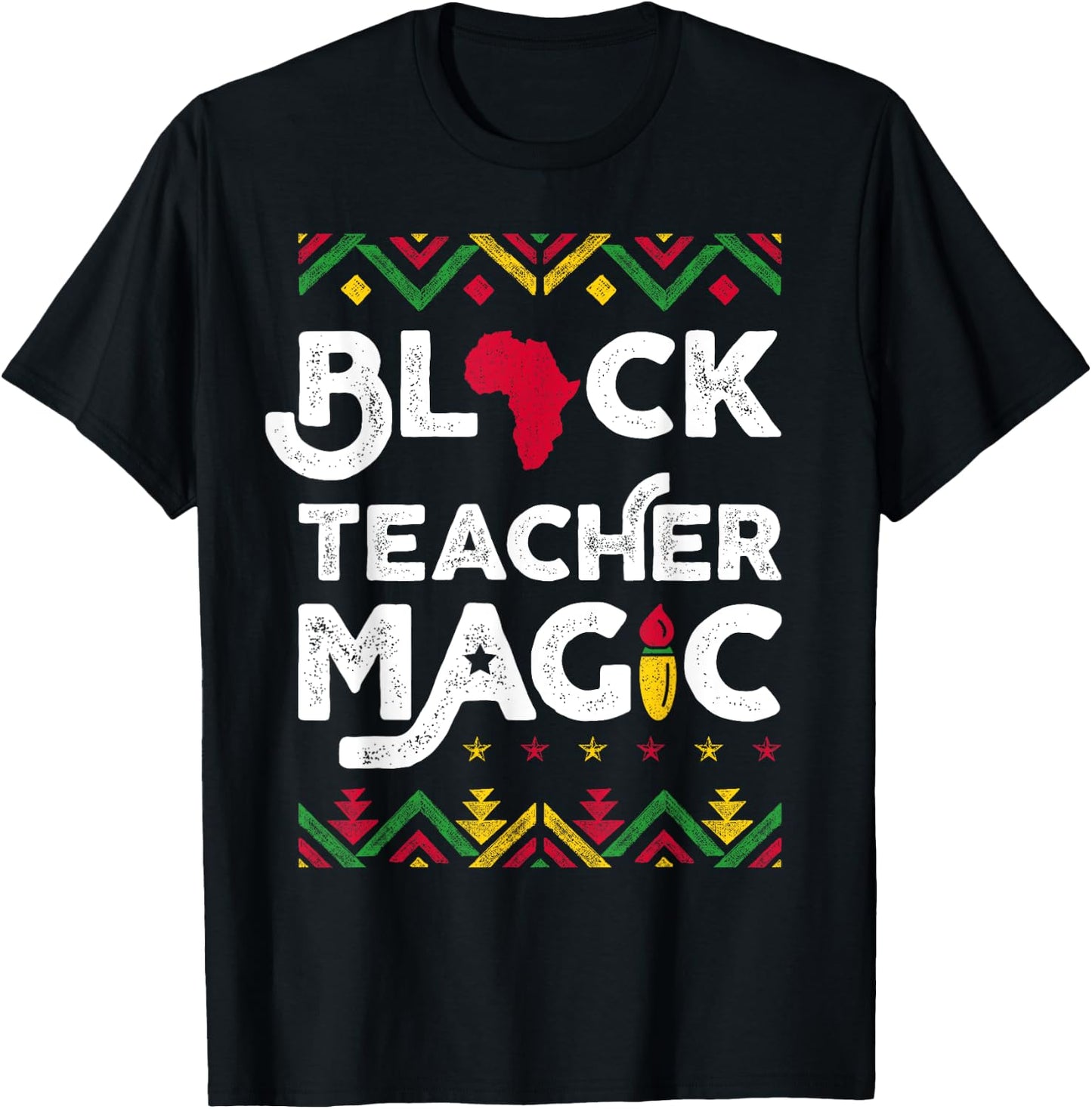 Black Teacher Magic Shirt Teacher Black History Month Women Girls Kids T-Shirt - T-Shirt | Black
