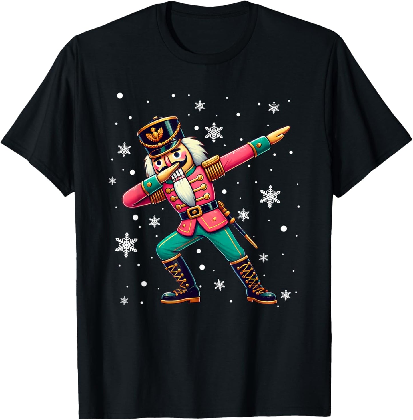 Dabbing Nutcracker Christmas Costume Matching Family Pajama T-Shirt - T-Shirt | Black