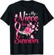 My Niece Is A Survivor Butterfly Breast Cancer Awareness T-Shirt - T-Shirt | Black